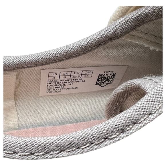 TOMS Carmel Drizzle Gray Felt Sneakers Size 8 - Picture 6 of 7